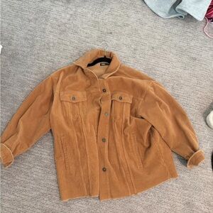 Zara Tan Corduroy Utility Jacket